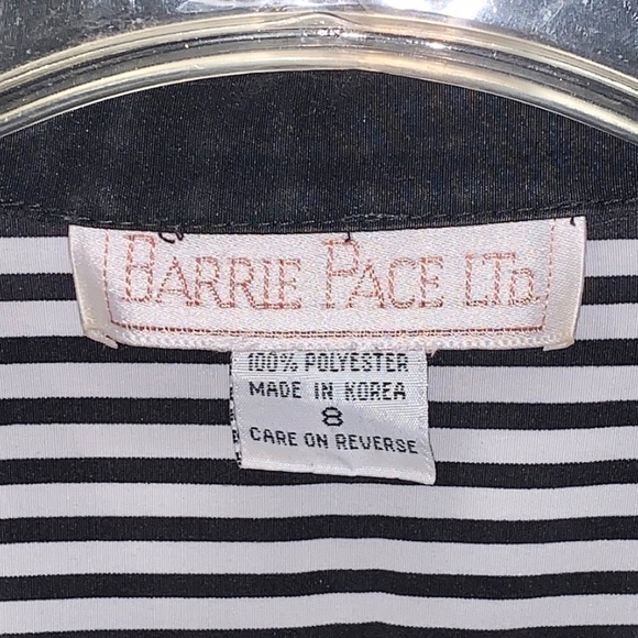 Women’s White & Black Striped Button Up Blouse Top - Size 8 - Picture 3 of 3